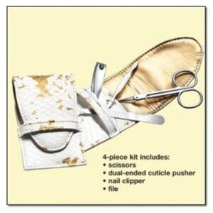 AVON EXPERT RESULTS MANICURE KIT - WHITE/GOLD (BRAND NEW)